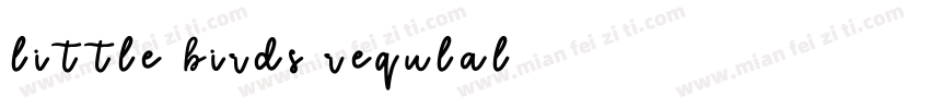 little birds requlal字体转换